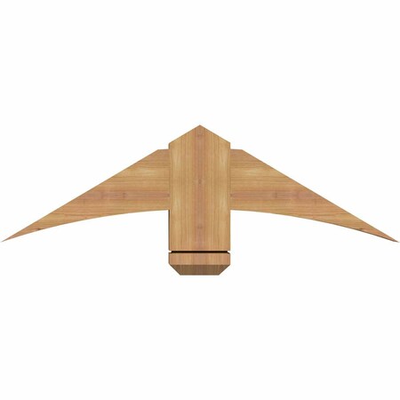 Ekena Millwork Bellingham Timber Gable Bracket, Western Red Cedar, 36"W x 10"H x 3 1/2"D x 5 1/2"F, 7/12 Pitch GBW036X10X0406BEL00SWR